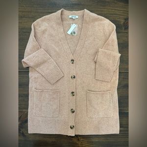 Madewell Wool Donegal Maysfield Cardigan Sweater Small Women’s Pink MA750